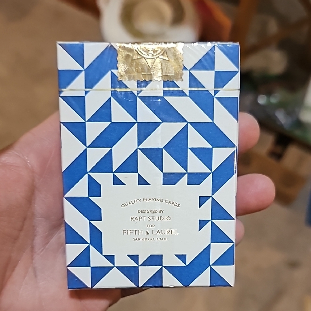 Fifth & Laurel Blue Geometric Playing Cards